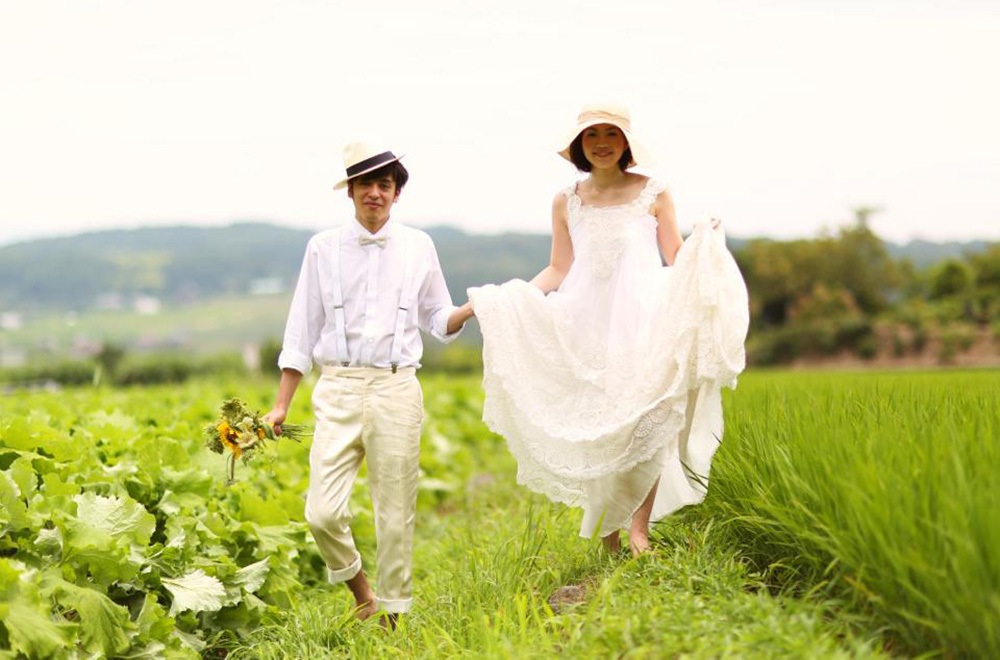 静岡市・富士市・沼津市の結婚式プロデュースと無料式場紹介の「はなといろ」のグリーンウエディング・農場でのファームウエディング3